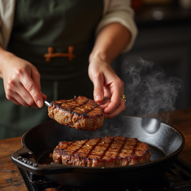 cooking beef steak
